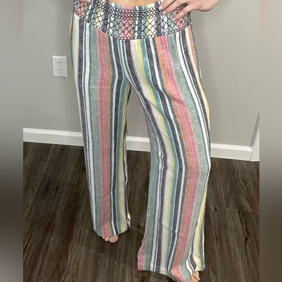 Wide leg striped pants - like new. Only worn once - Picture 1 of 4